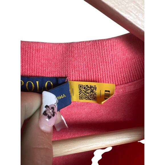 Polo Ralph Lauren XL Custom Slim Fit Pink Short Sleeve - Picture 4 of 6